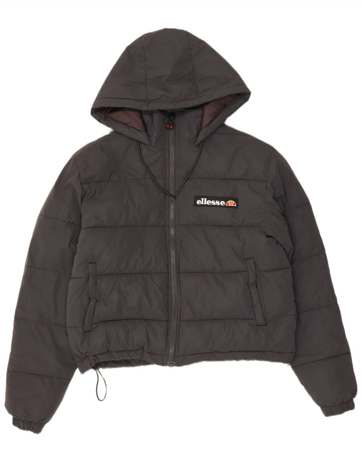 Damska ocieplana kurtka z kapturem Ellesse UK 14, średni czarny nylon