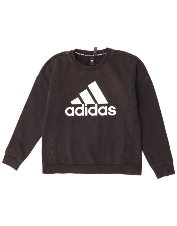 Damska bluza Adidas Graphic Jumper UK 12/14 Średnia czarna bawełna