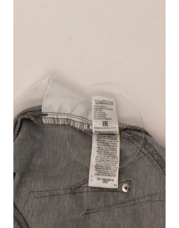 Marks & Spencer Damskie jeansy Crop Slim UK 12 Medium W30 L26 Szara bawełna