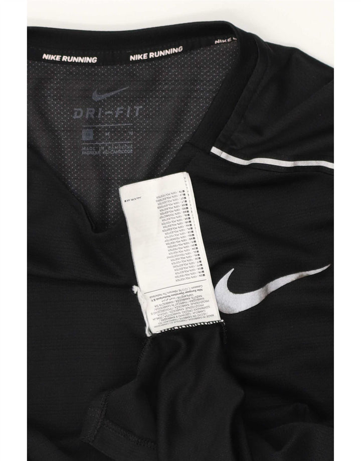 Męska koszulka Nike Dri Fit z długim rękawem, średni czarny poliester