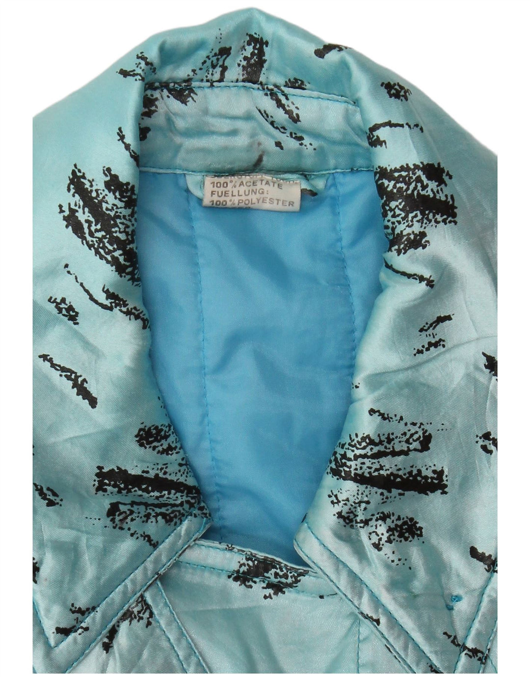 Vintage męska kurtka wiatrówka w abstrakcyjny wzór UK 36 Small Blue