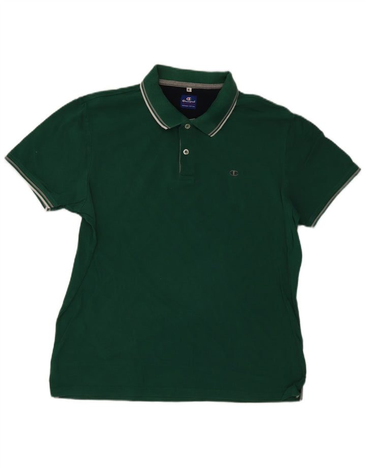Męska koszulka polo CHAMPION XL, zielona bawełna