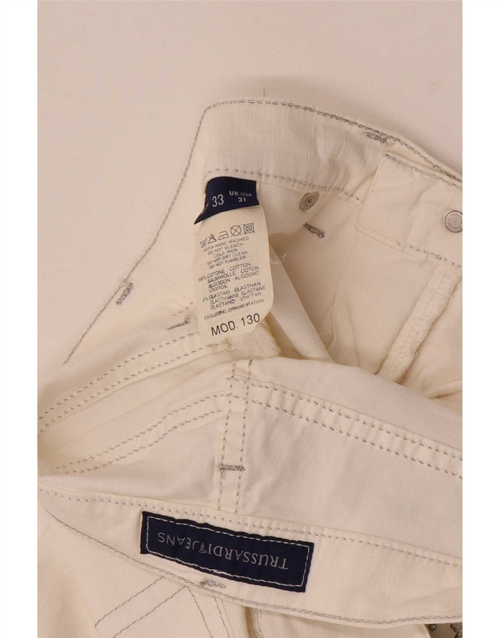 Damskie jeansy Bootcut Trussardi W31 L30 Biała bawełna