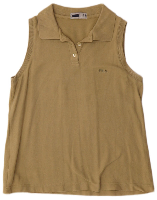 Damska koszulka polo bez rękawów FILA IT 48 XL Khaki