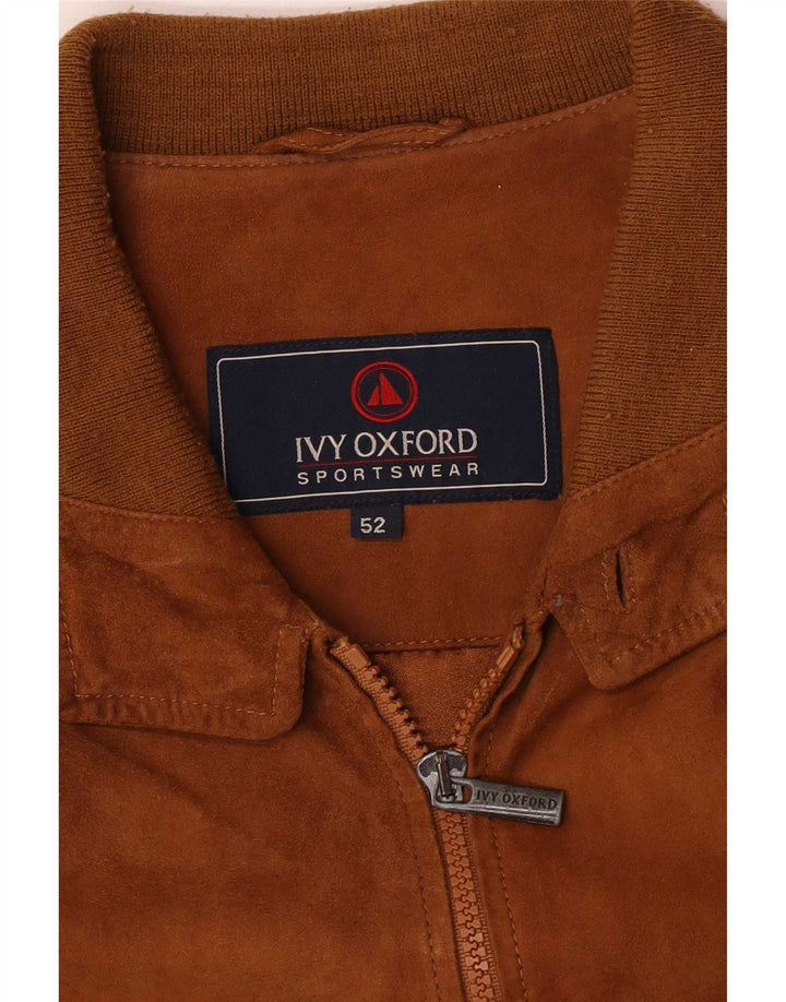 Zamszowa kurtka bomberka męska Ivy Oxford IT 52 XL brązowa