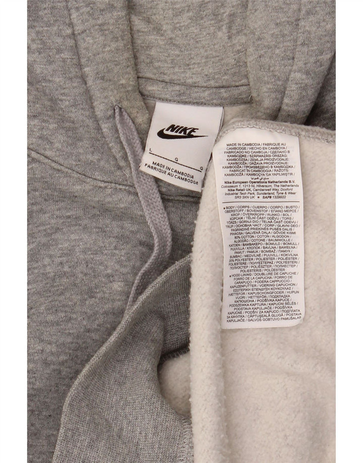 Męski sweter z kapturem NIKE, duży, szary, bawełniany