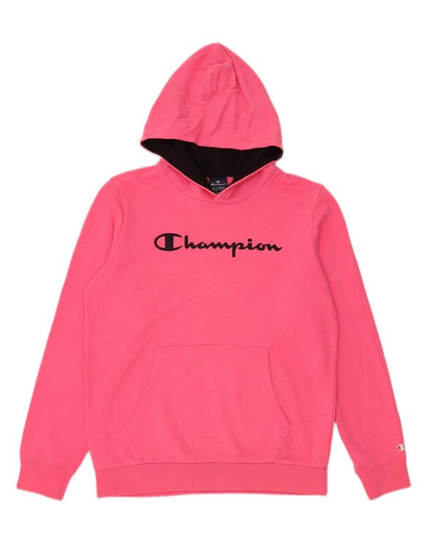 Dziewczęca bluza z kapturem Champion Graphic 15-16 lat 2XL Różowa bawełna
