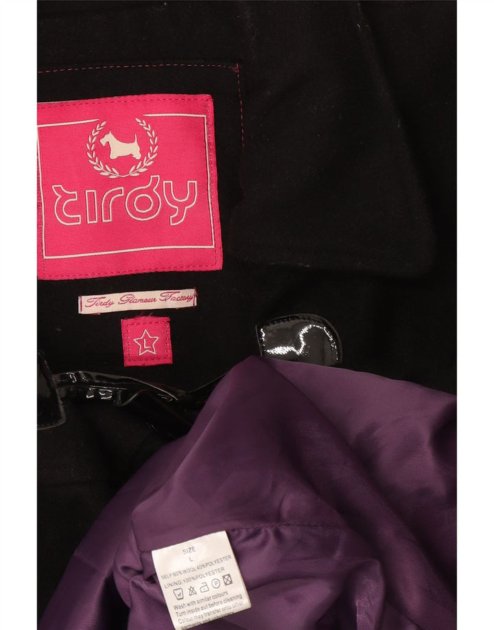 Tirdy Damska budrysówka UK 16, duża czarna wełna