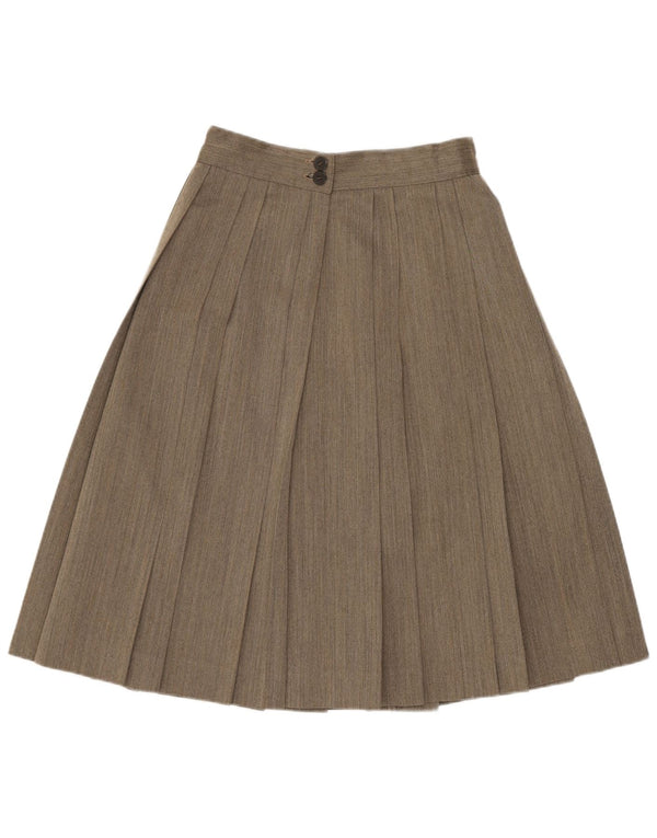 Damska plisowana spódnica w kształcie litery A z wysokim stanem VINTAGE W24 XS Szara