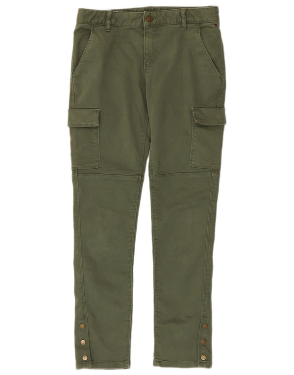 Spodnie chłopięce Tommy Hilfiger Slim Cargo 13-14 lat W28 L27 Zielona bawełna
