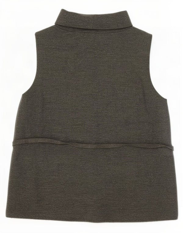 Top damski z kamizelką Zara UK 14, duży, bawełniany khaki