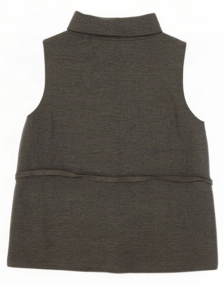 Top damski z kamizelką Zara UK 14, duży, bawełniany khaki