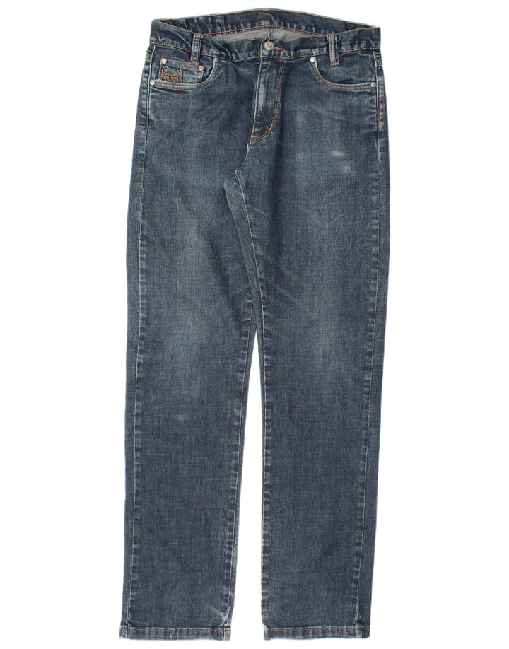 SERGIO TACCHINI Męskie proste dżinsy W34 L34 Niebieska bawełna