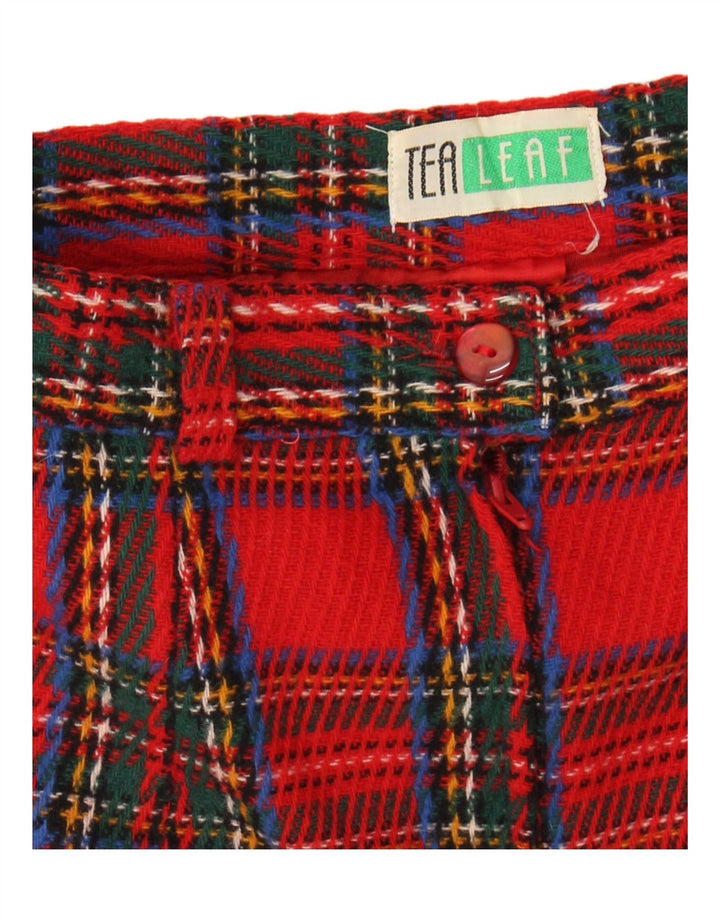 Vintage damska spódnica ołówkowa W24 w małą czerwoną kratę