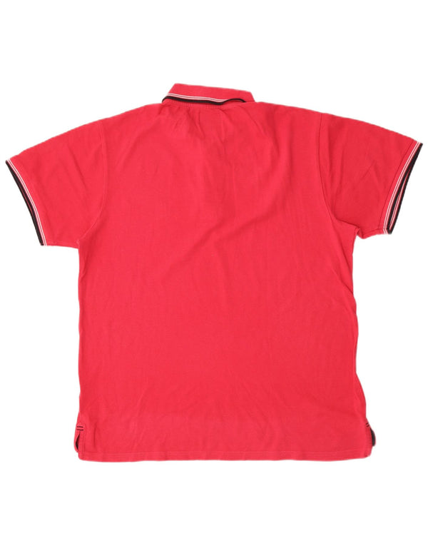 Męska koszulka polo Coveri 2XL, różowa, bawełniana