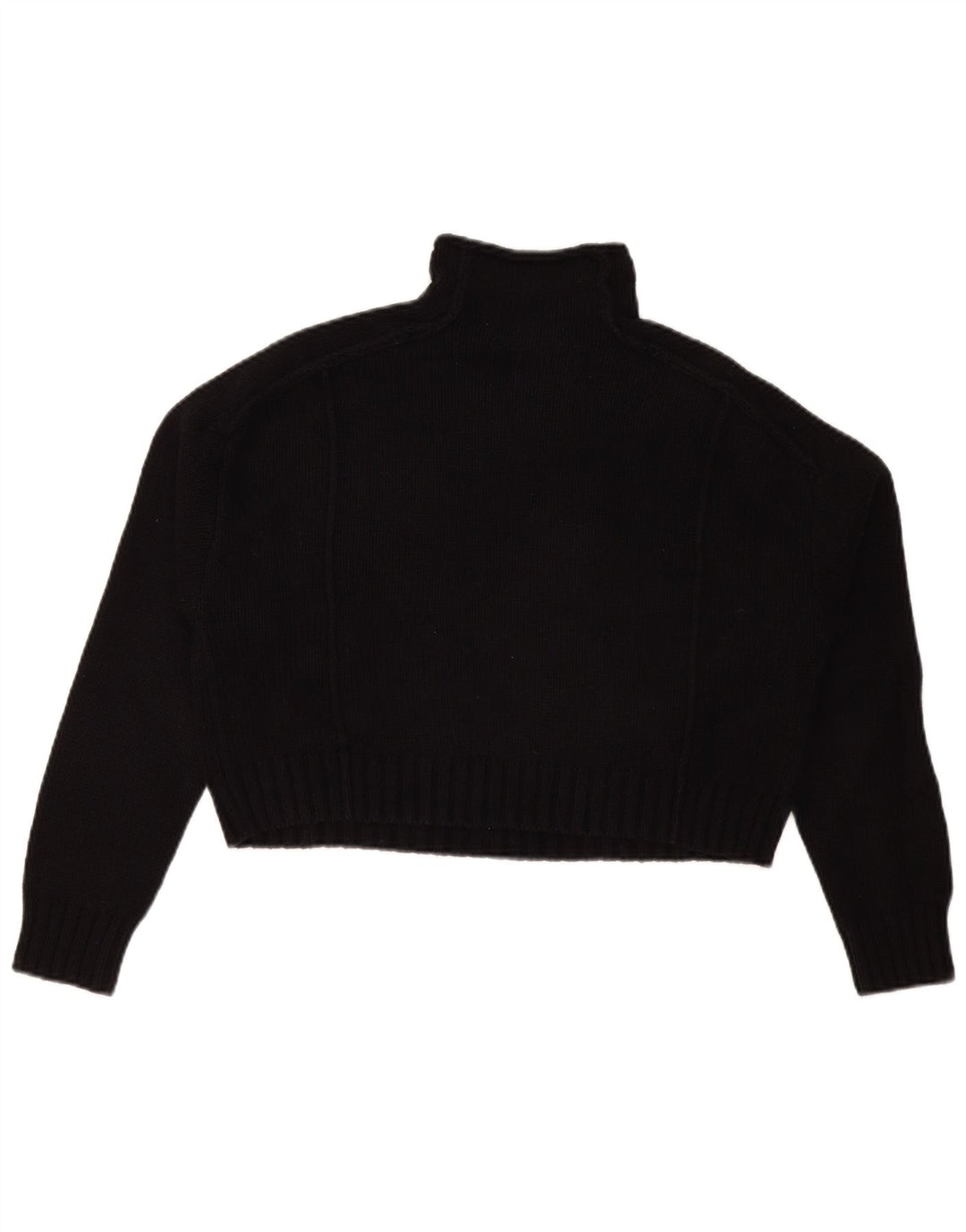 Damski sweter Zara Crop Oversize z golfem UK 10 Small Black