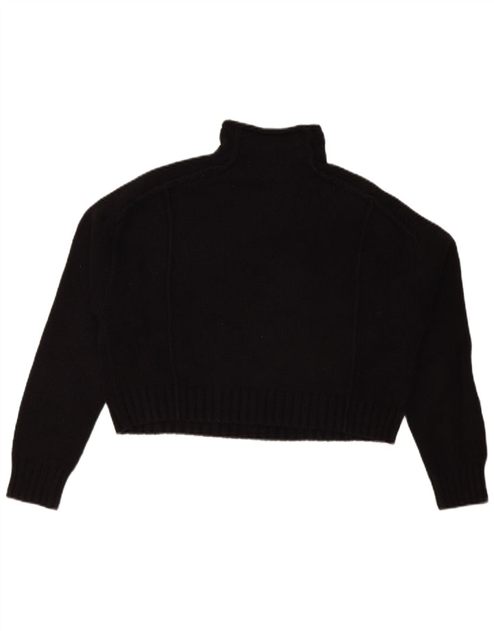 Damski sweter Zara Crop Oversize z golfem UK 10 Small Black
