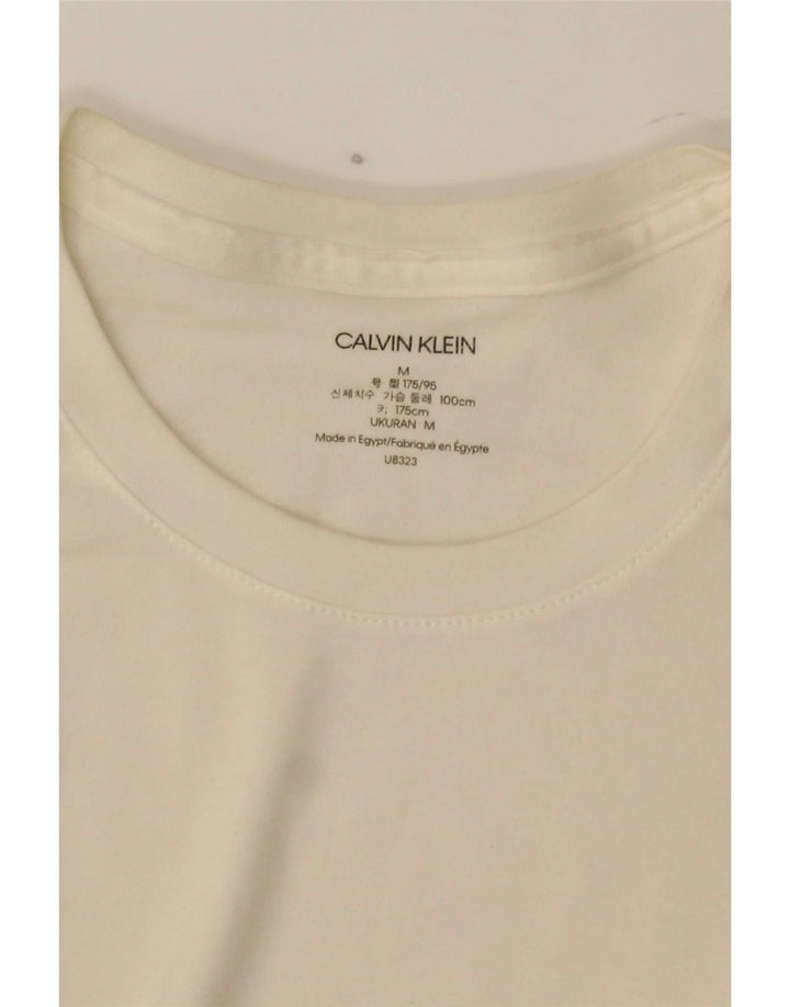 Męski top z długim rękawem Calvin Klein Jeans, średni kolor biały