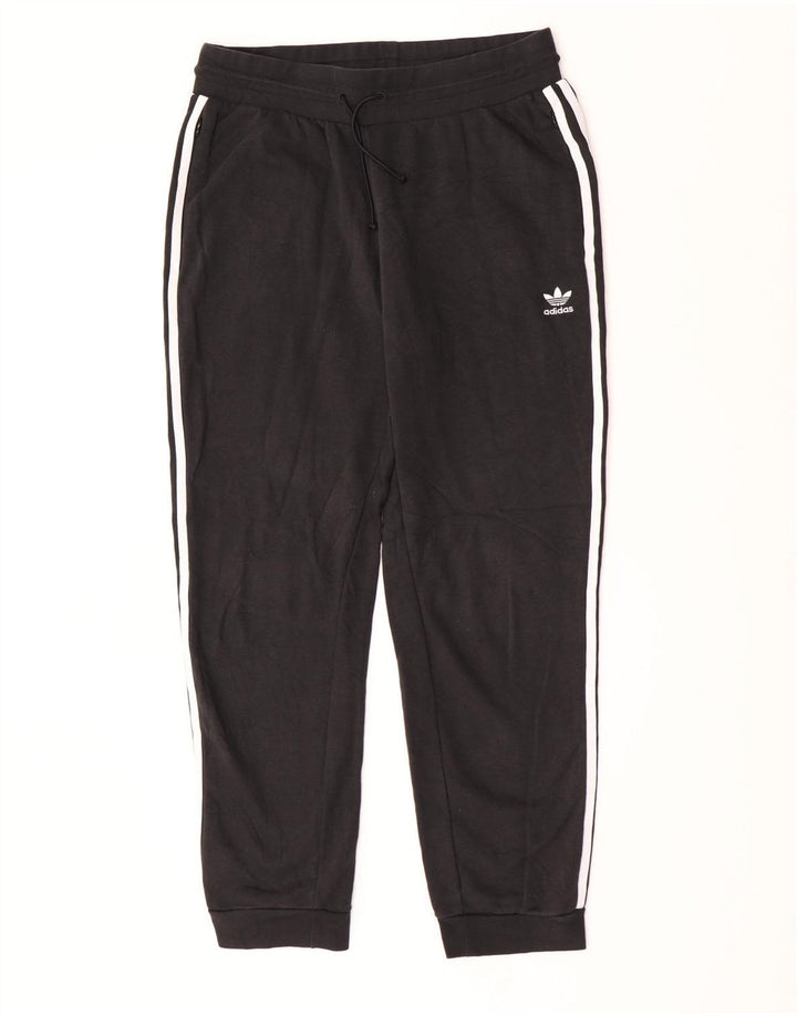 Męskie spodnie dresowe Adidas, średnie czarne, bawełniane