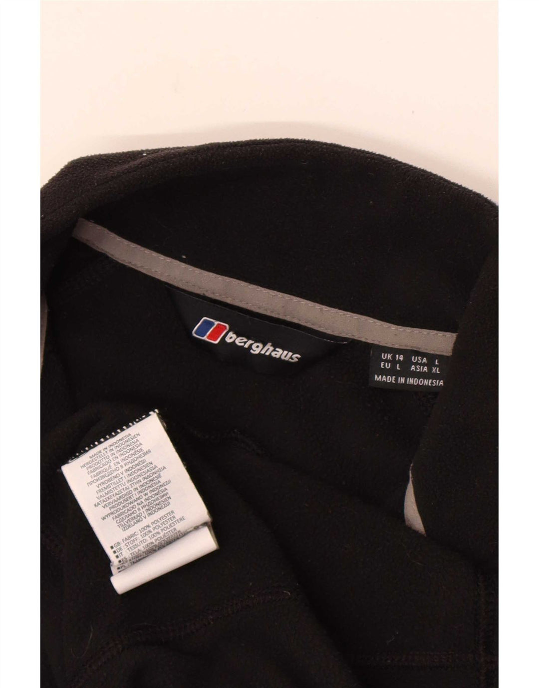 Damska kurtka polarowa Berghaus UK 14, duża, czarna, poliestrowa