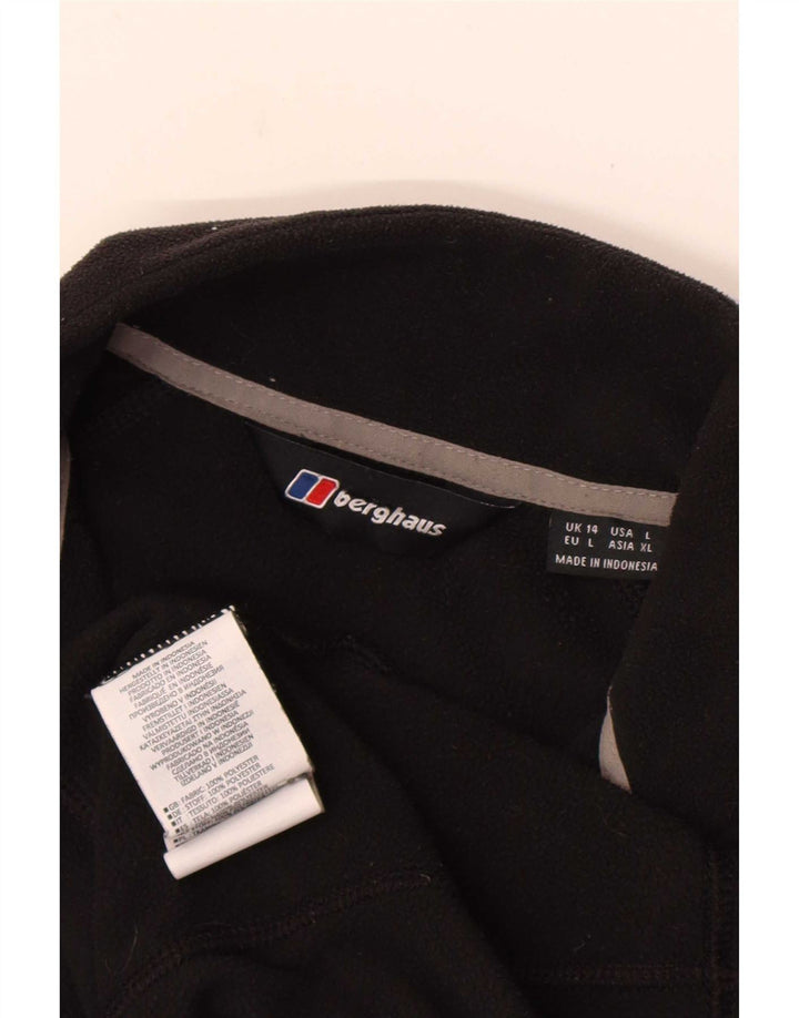 Damska kurtka polarowa Berghaus UK 14, duża, czarna, poliestrowa