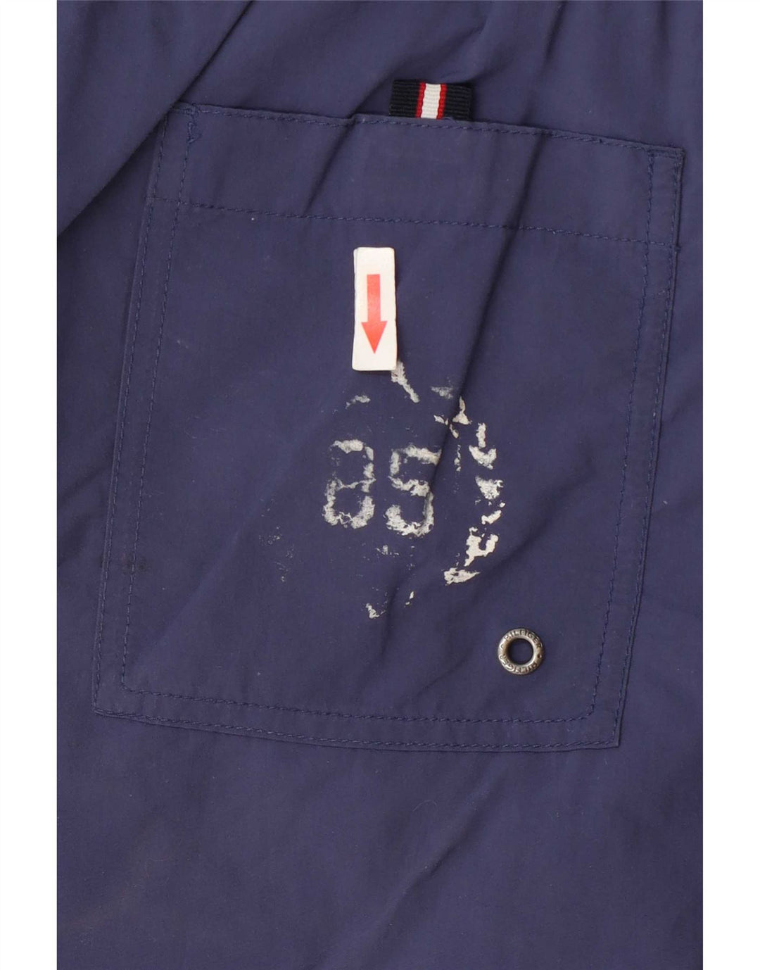 Męskie spodenki kąpielowe Tommy Hilfiger Graphic Cargo, średni kolor granatowy