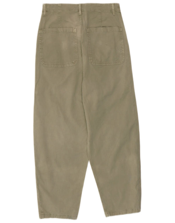 Damskie spodnie cargo z wysokim stanem i luźnym krojem Zara EU 34 XS W24 L24 Khaki