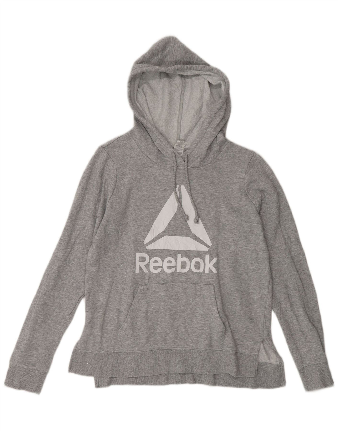 Damska bluza z kapturem REEBOK UK 14, średnia szara, nakrapiana bawełna