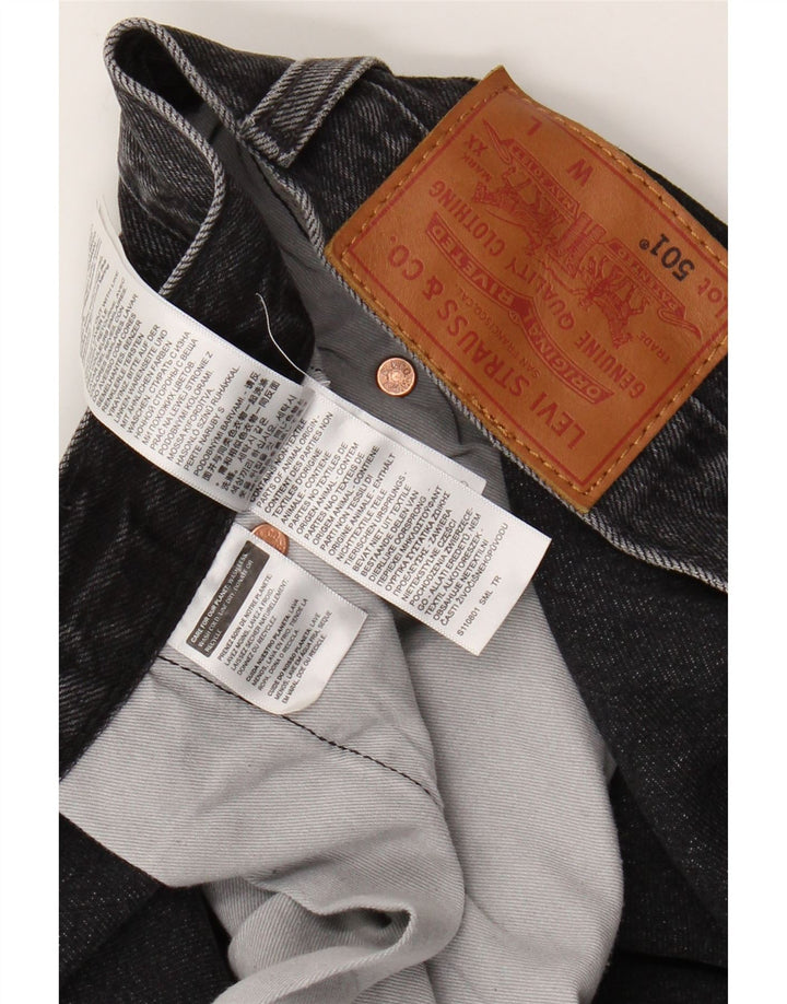 Męskie jeansy LEVI'S 501 Cropped W48 L26 Szara bawełna