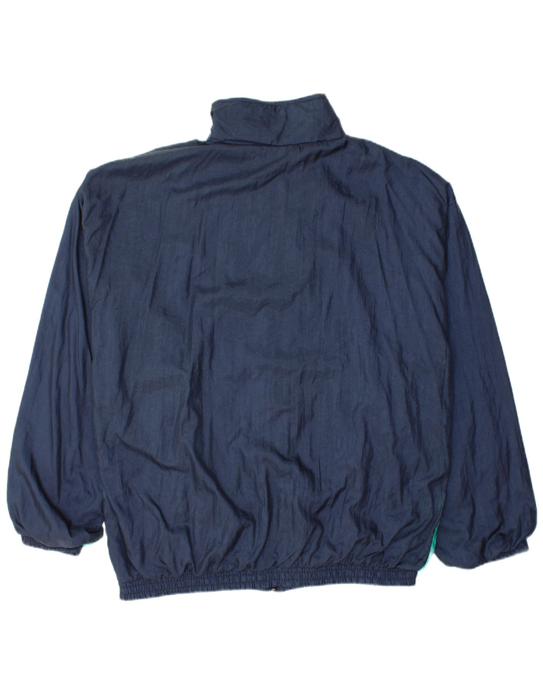 Męska kurtka dresowa VINTAGE, duża, granatowa, z blokami kolorów, poliamid