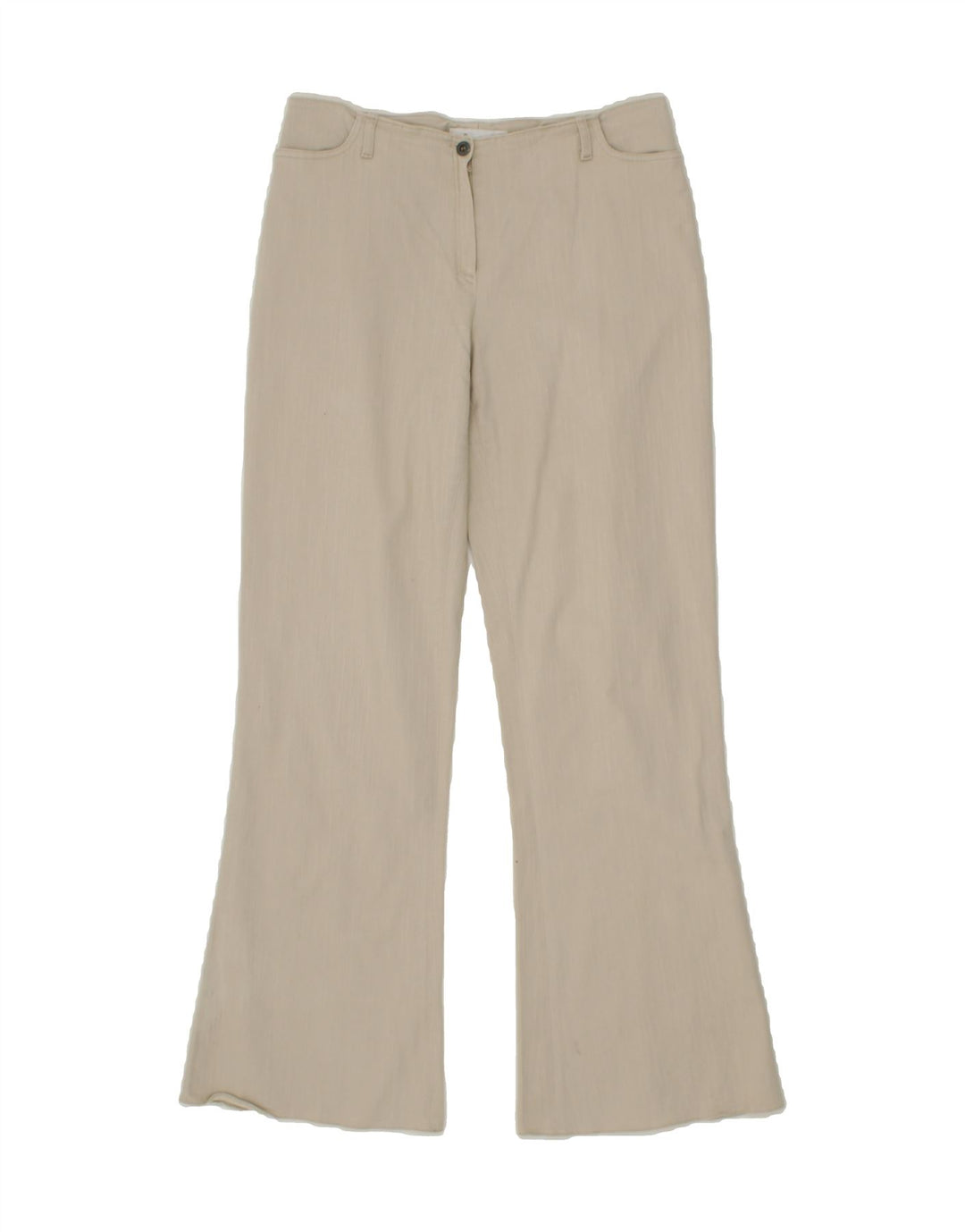 VINTAGE Womens Bootcut Casual Trousers IT 44 Medium W32 L30 Grey Cotton Vintage Vintage and Second-Hand Vintage from Messina Hembry 