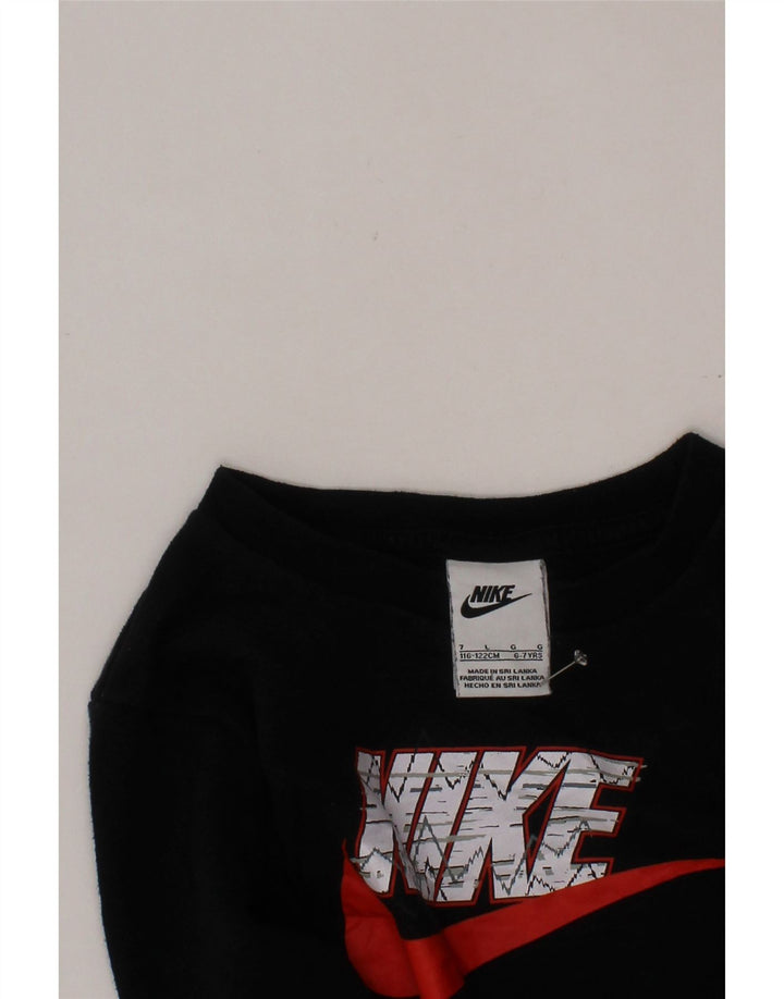 Chłopięca bluza z grafiką NIKE, rozmiar 6-7 lat, duża, czarna