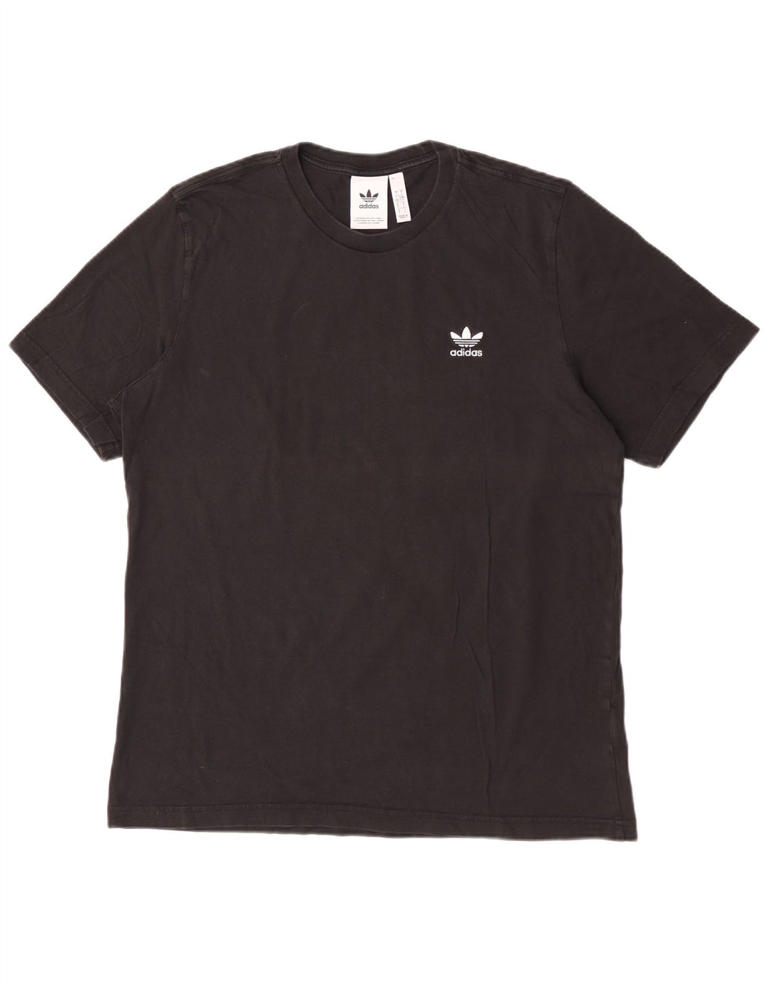 Adidas Męski T-shirt Top Duży Czarny Bawełniany