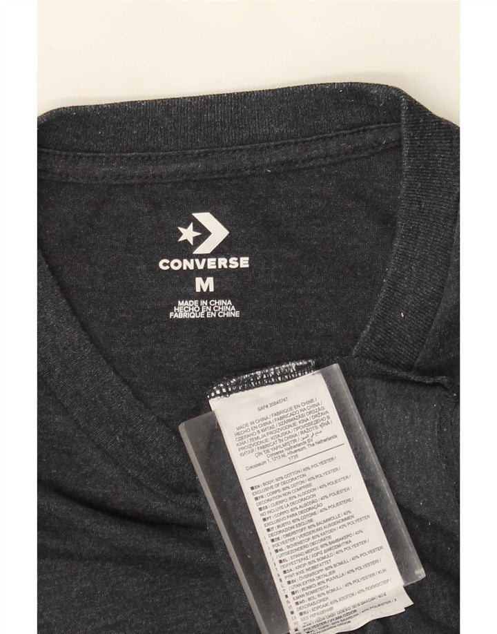 Converse Męska koszulka z długim rękawem, średnia, granatowa, bawełniana