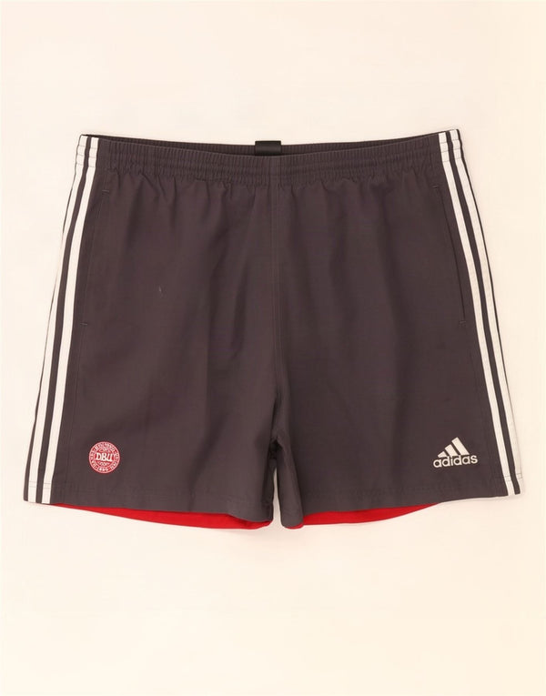 Męskie spodenki sportowe Adidas 2XL Szary poliester z blokami kolorów