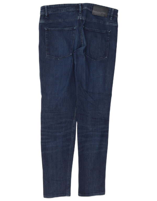 Damskie jeansy skinny ze stretchem Hugo Boss W30 L28 Niebieska bawełna