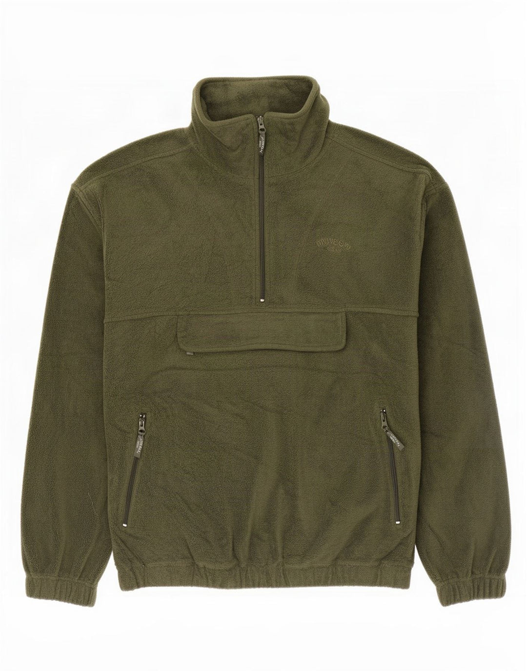 Vintage męski sweter polarowy Anorak, duży, z poliestru w kolorze khaki