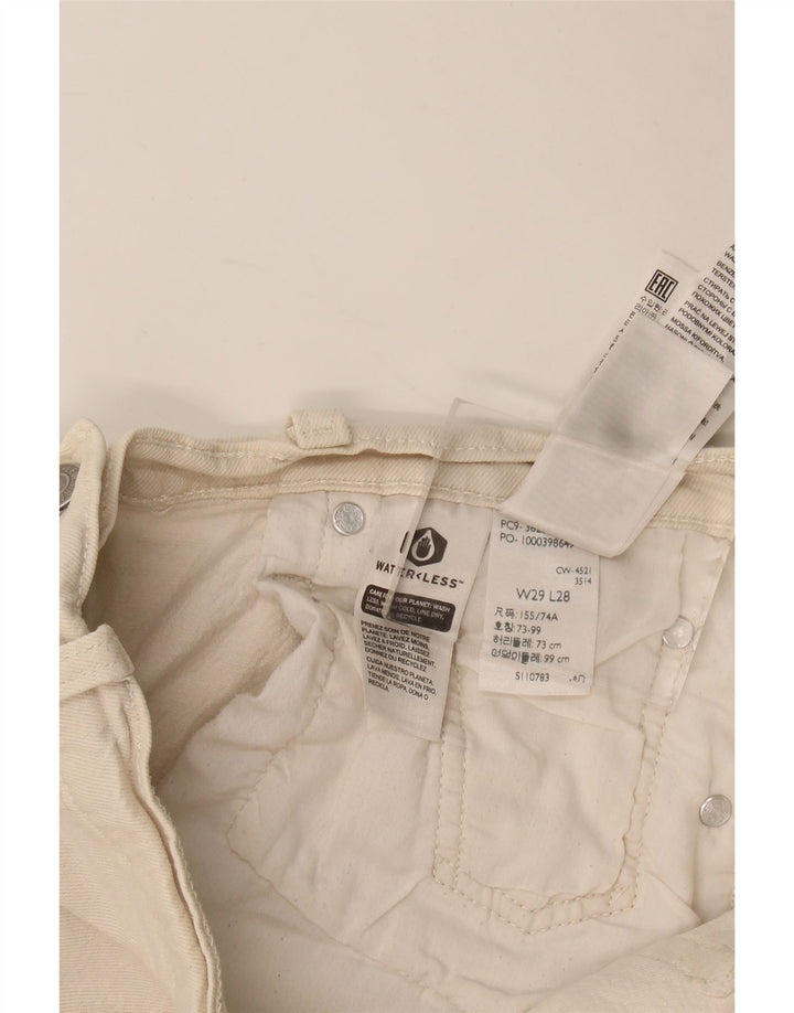 Damskie jeansy Levi's 501 Straight W29 L28 Off White Cotton