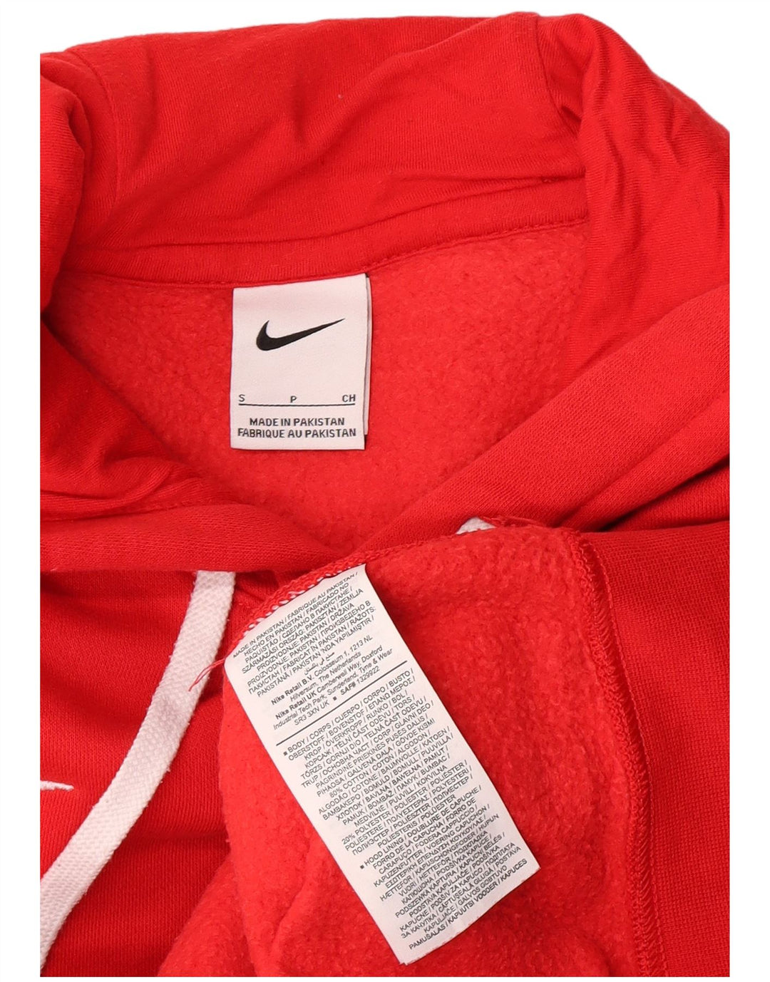Męski sweter z kapturem Nike, mały, czerwony, bawełniany
