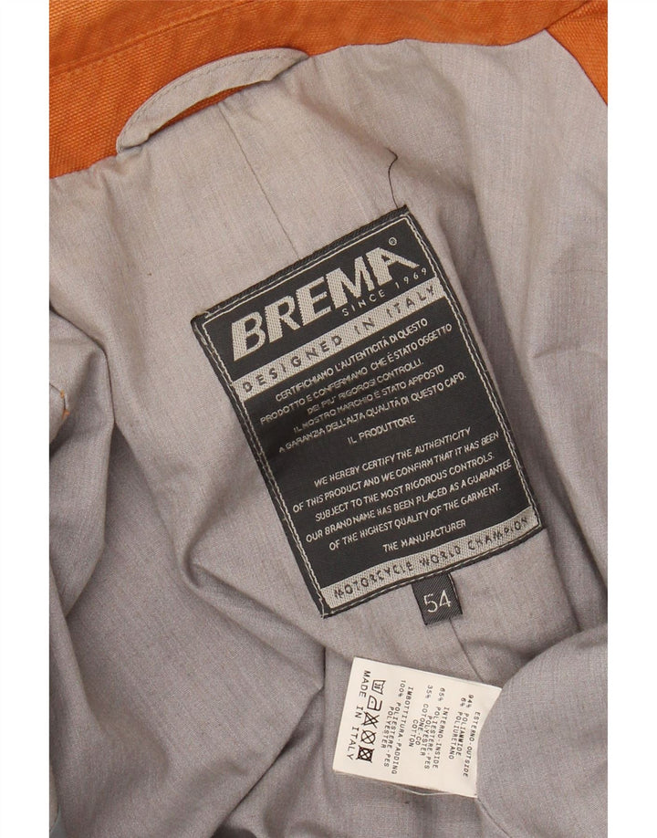 BREMA Mens Utility Jacket IT 54 2XL Orange Polyamide