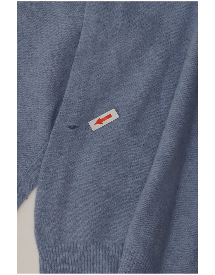 Męski sweter z okrągłym dekoltem Kappa XL, niebieska wełna