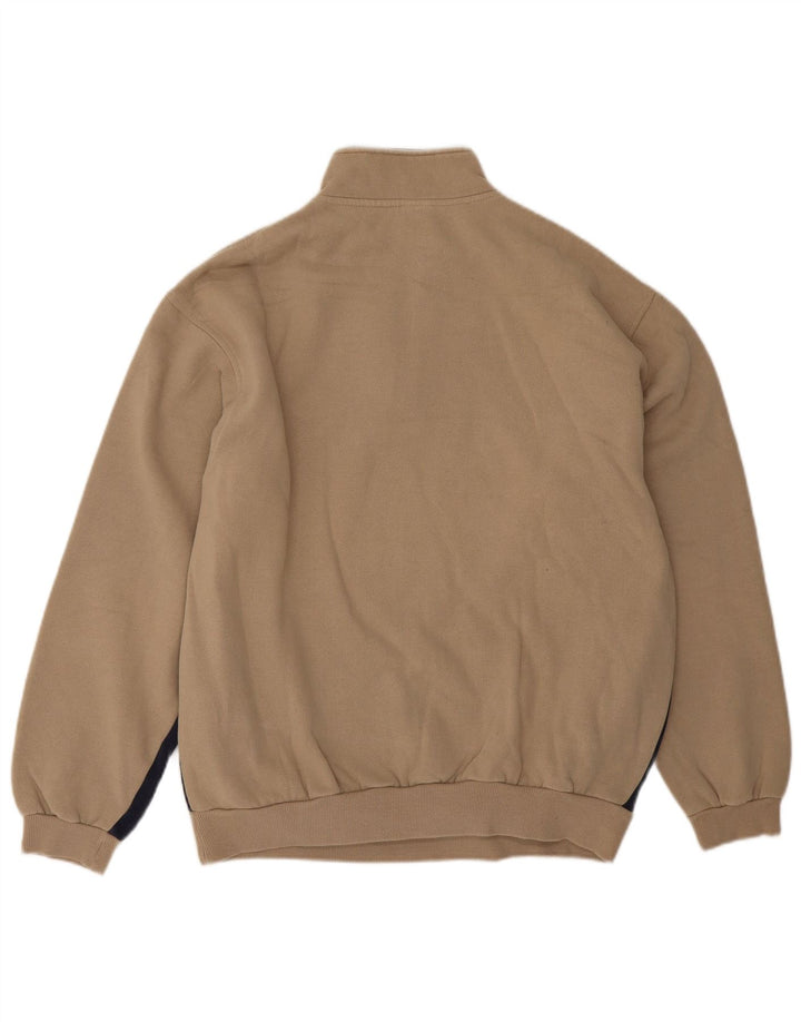 Bluza męska Fila z zamkiem błyskawicznym, bawełniana, w kolorze średniego beżu
