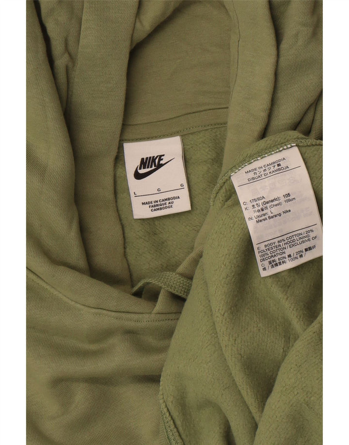 Męski sweter z kapturem Nike, duży, zielony, bawełniany