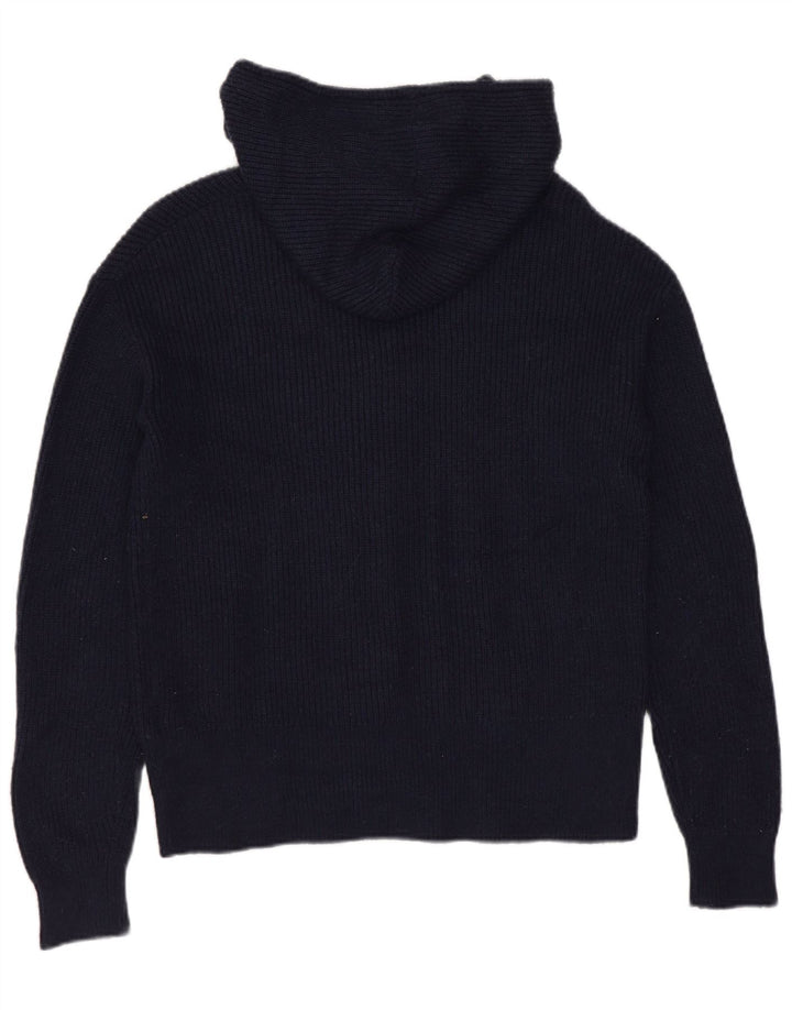 Marks & Spencer Damski sweter rozpinany z kapturem, UK 10, mały, granatowy