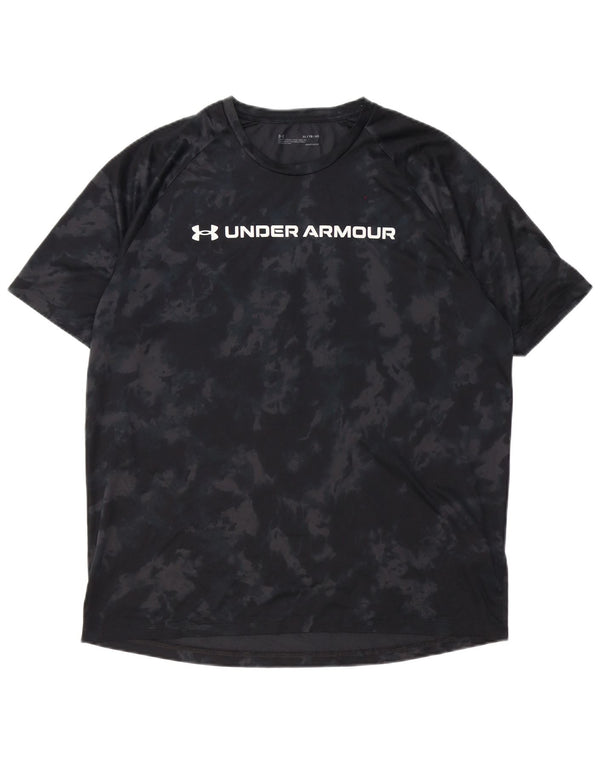 Męska koszulka Under Armour Heat Gear z grafiką, top XL, czarny Tie Dye, poliester