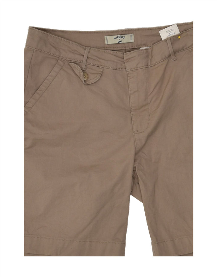 LEE Womens Casual Shorts US 10 Large W30  Beige Cotton | Vintage Lee | Thrift | Second-Hand Lee | Used Clothing | Messina Hembry 