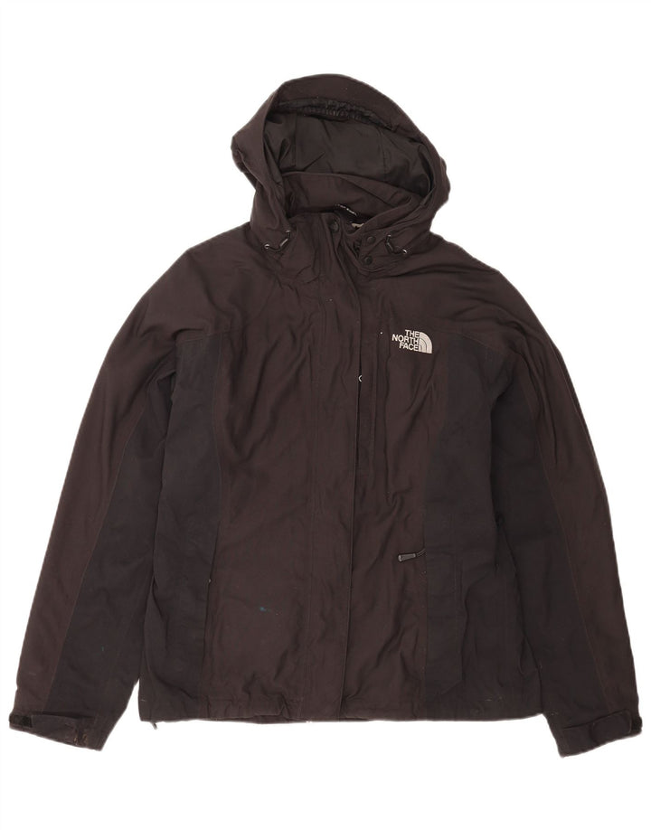 Damska kurtka przeciwdeszczowa z kapturem The North Face UK 12, średni czarny nylon