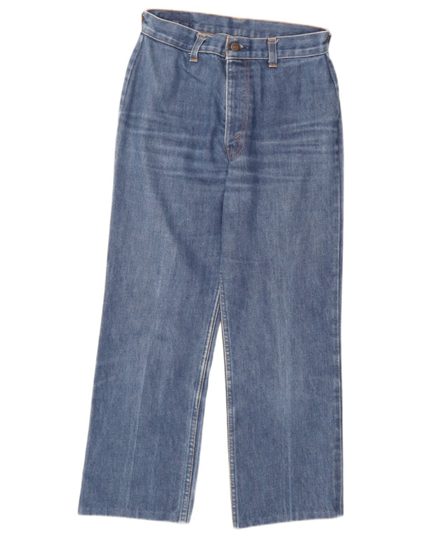 Damskie proste dżinsy Levi's z wysokim stanem UK 12 Medium W26 L24 niebieskie