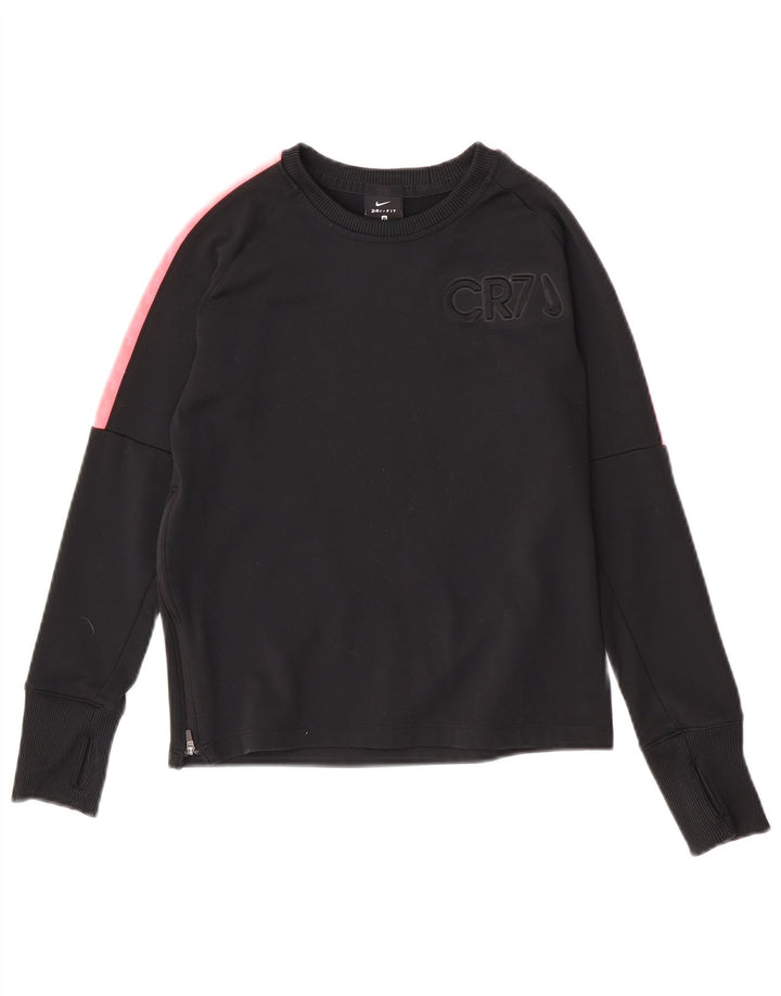 Chłopięca bluza Nike Dri Fit z grafiką, 10-11 lat, średnia czarna