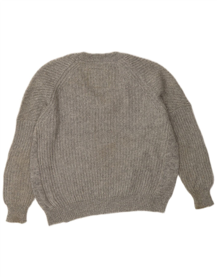 Sweter damski Jack Wills z dekoltem w kształcie litery V, UK 8, mały, szary poliester